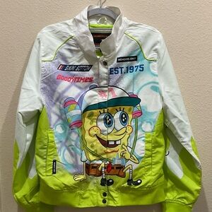 Nickelodeon Members Only X SpongeBob Windbreaker Jacket  L Kids S Women/Men